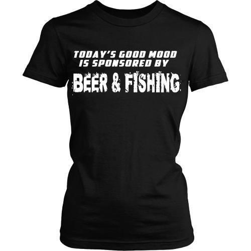 Beer & Fishing T Shirt - Good mood is sponsored by Beer & Fishing-T-shirt-Teelime | shirts-hoodies-mugs