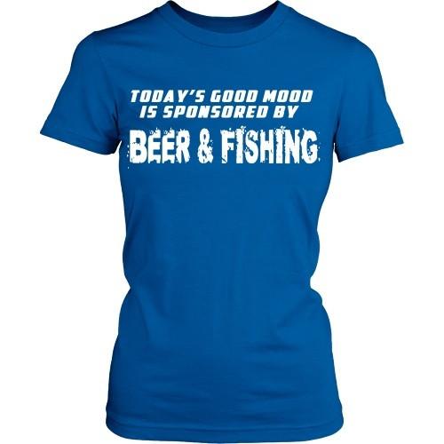 Beer & Fishing T Shirt - Good mood is sponsored by Beer & Fishing-T-shirt-Teelime | shirts-hoodies-mugs