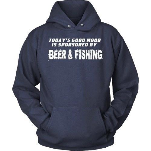 Beer & Fishing T Shirt - Good mood is sponsored by Beer & Fishing-T-shirt-Teelime | shirts-hoodies-mugs