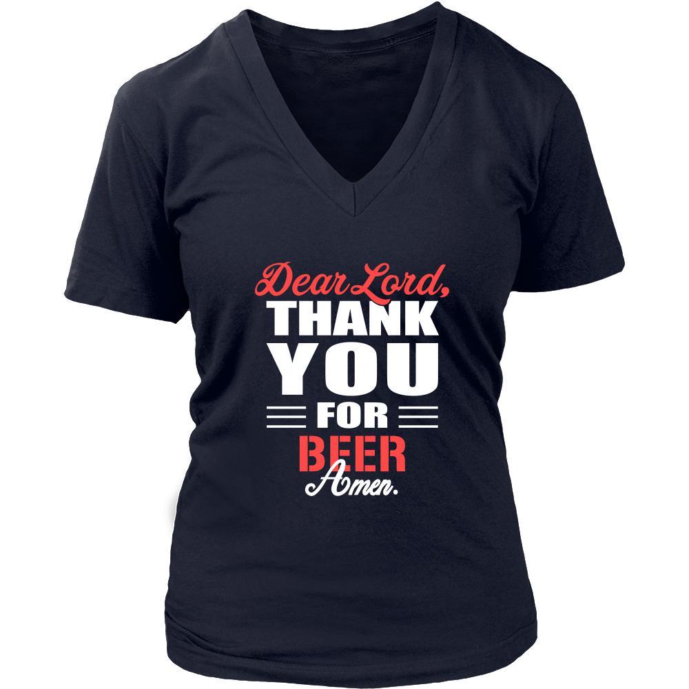 Beer Shirt - Dear Lord, thank you for Beer Amen- Drink Lover-T-shirt-Teelime | shirts-hoodies-mugs