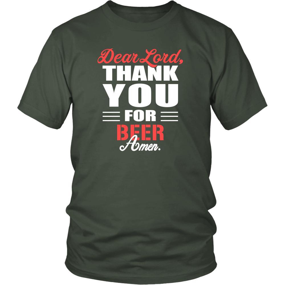 Beer Shirt - Dear Lord, thank you for Beer Amen- Drink Lover-T-shirt-Teelime | shirts-hoodies-mugs