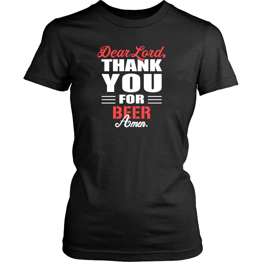 Beer Shirt - Dear Lord, thank you for Beer Amen- Drink Lover-T-shirt-Teelime | shirts-hoodies-mugs