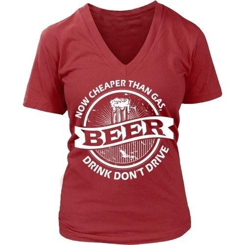 Beer T Shirt - Beer cheaper than Gas-T-shirt-Teelime | shirts-hoodies-mugs
