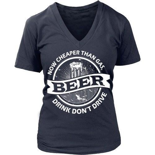Beer T Shirt - Beer cheaper than Gas-T-shirt-Teelime | shirts-hoodies-mugs