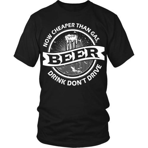 Beer T Shirt - Beer cheaper than Gas-T-shirt-Teelime | shirts-hoodies-mugs