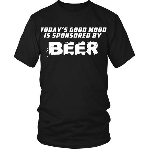 Beer T Shirt - Good mood is sponsored by Beer-T-shirt-Teelime | shirts-hoodies-mugs