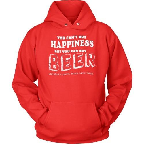 Beer T Shirt - Money can't buy happiness but can buy you a beer-T-shirt-Teelime | shirts-hoodies-mugs
