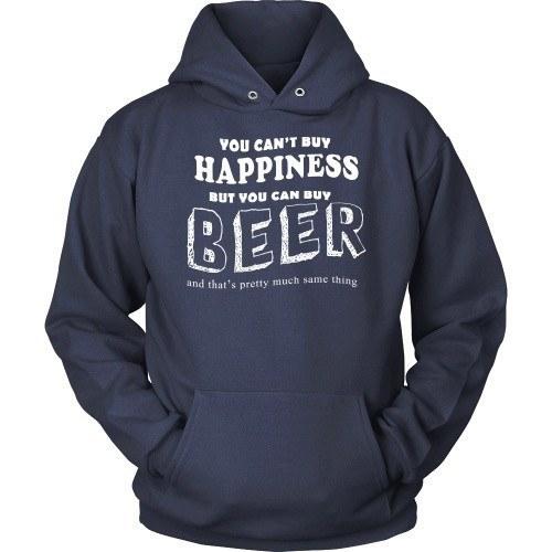 Beer T Shirt - Money can't buy happiness but can buy you a beer-T-shirt-Teelime | shirts-hoodies-mugs