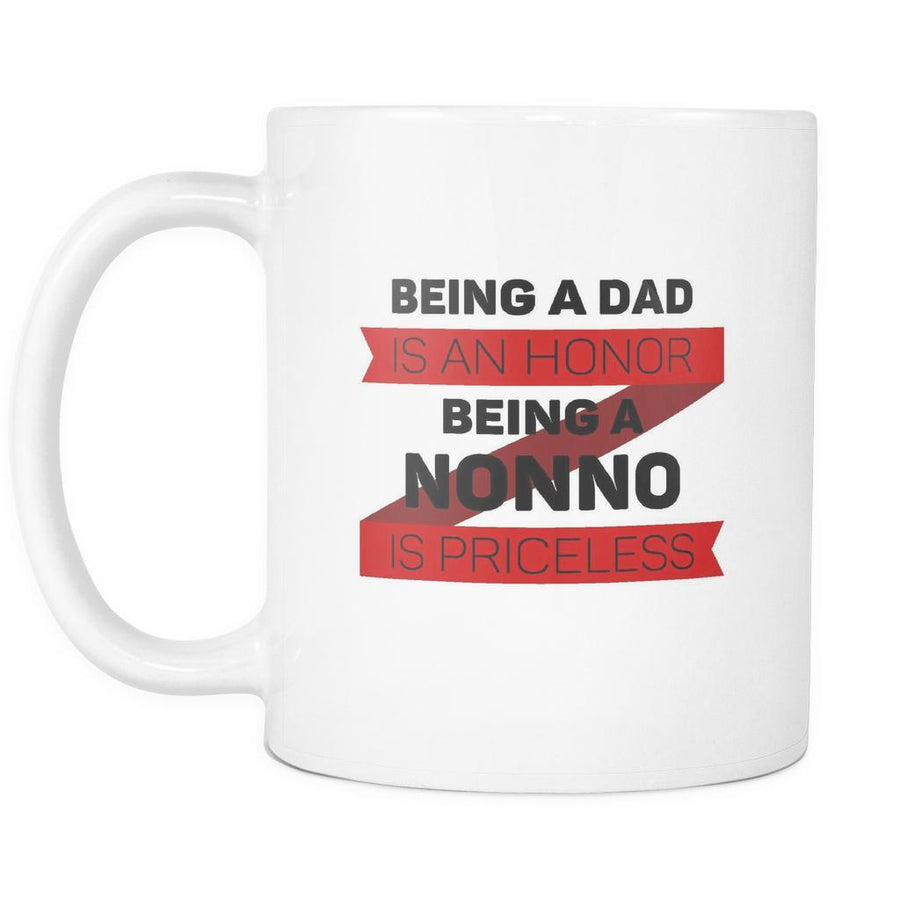 Being a Nonno is priceless mug - Father's day coffee cup (11oz) White-Drinkware-Teelime | shirts-hoodies-mugs