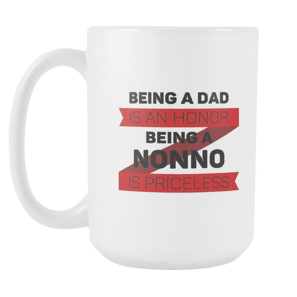 Being a Nonno is priceless mug - Father's Day coffee cup (15oz) White-Drinkware-Teelime | shirts-hoodies-mugs