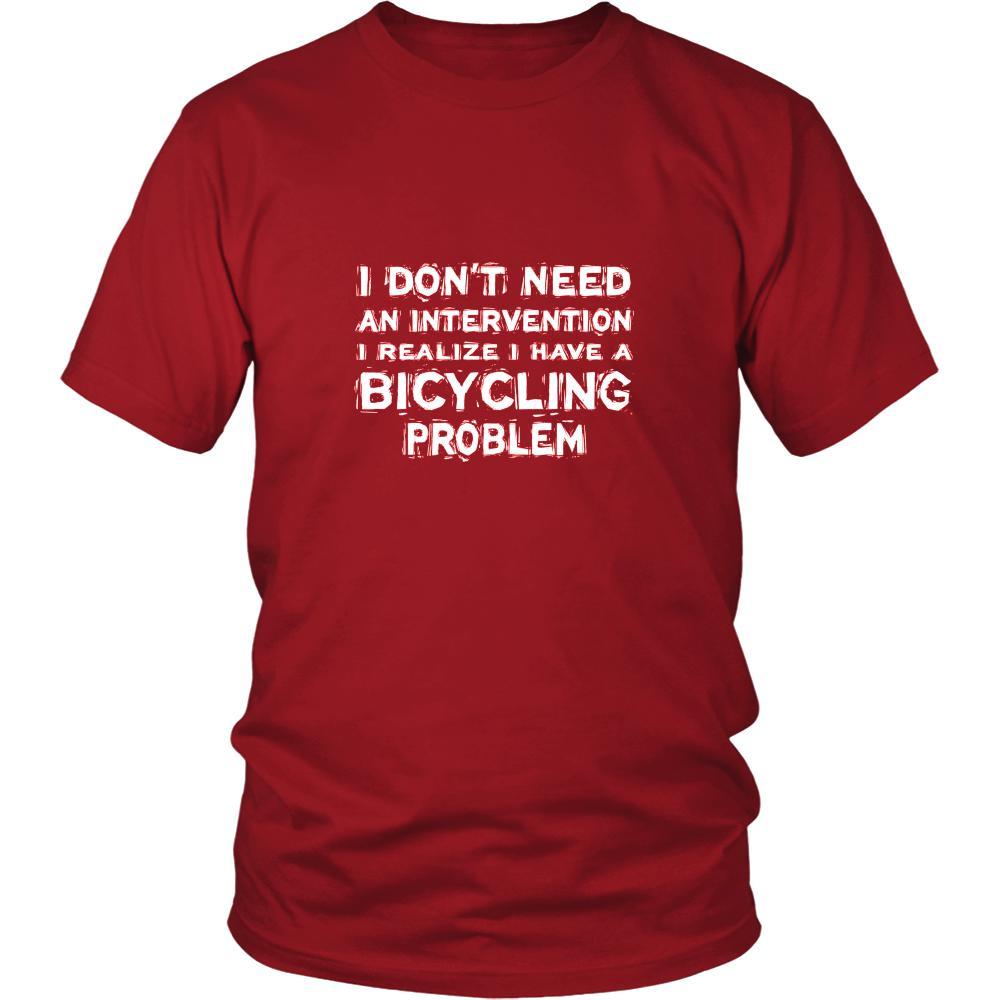 Bicycling Shirt - I don't need an intervention I realize I have a Bicycling problem- Hobby Gift-T-shirt-Teelime | shirts-hoodies-mugs