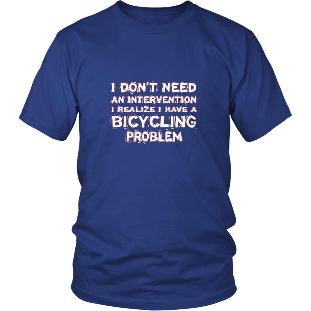 Bicycling Shirt - I don't need an intervention I realize I have a Bicycling problem- Hobby Gift-T-shirt-Teelime | shirts-hoodies-mugs