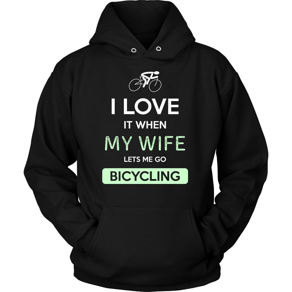 Bicycling Shirt - I love it when my wife lets me go Bicycling - Hobby Gift-T-shirt-Teelime | shirts-hoodies-mugs