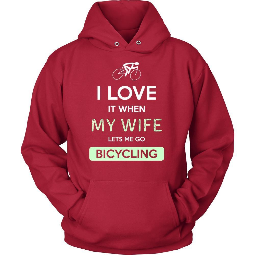 Bicycling Shirt - I love it when my wife lets me go Bicycling - Hobby Gift-T-shirt-Teelime | shirts-hoodies-mugs