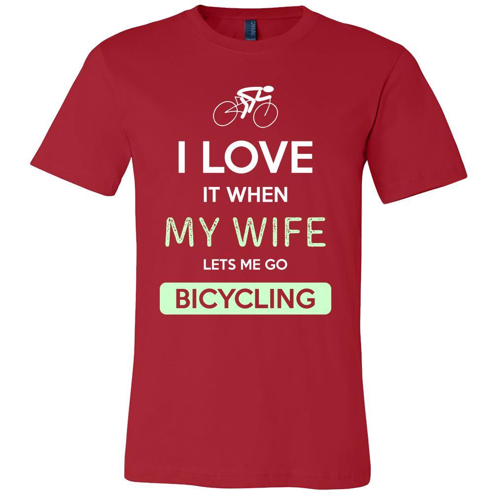 Bicycling Shirt - I love it when my wife lets me go Bicycling - Hobby Gift-T-shirt-Teelime | shirts-hoodies-mugs
