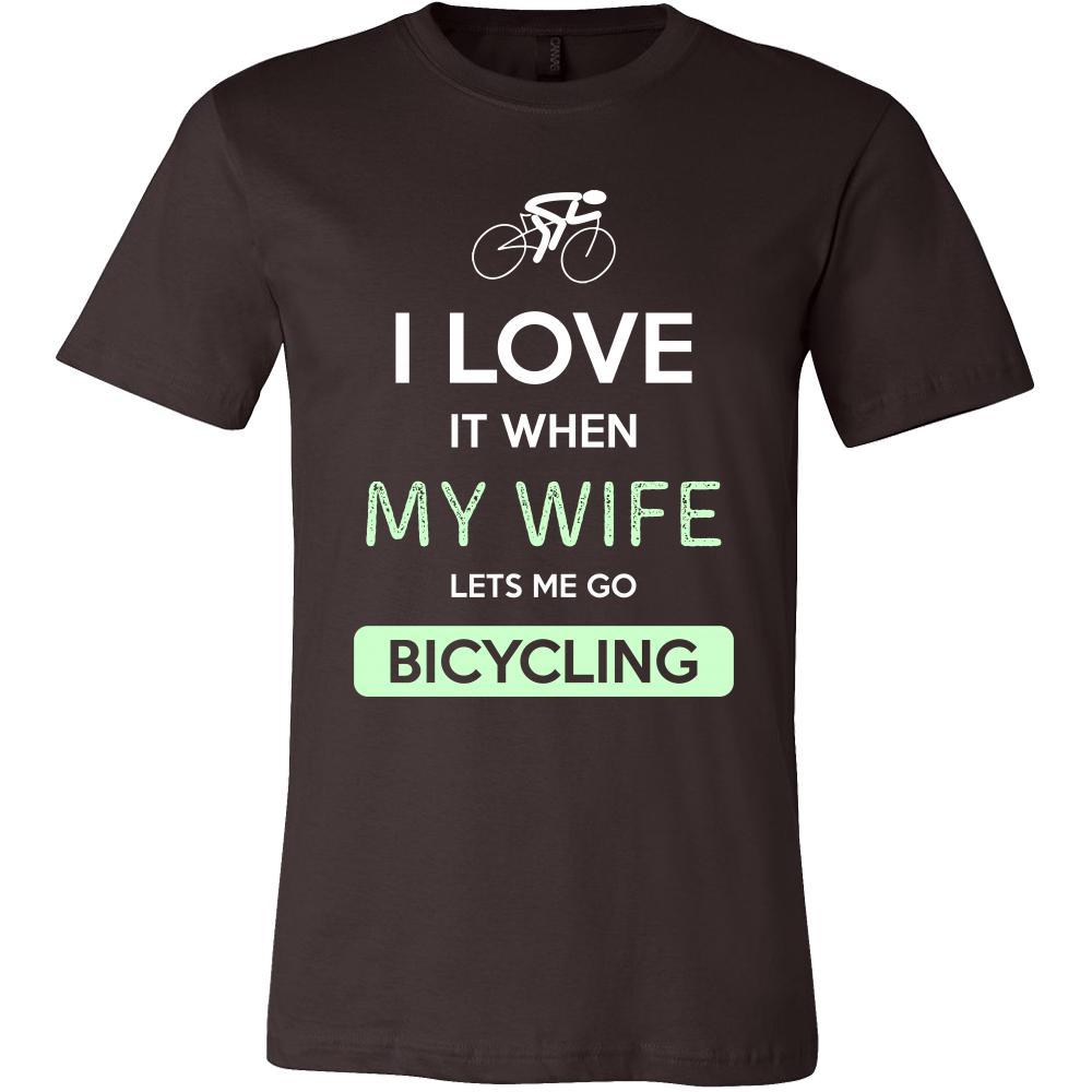 Bicycling Shirt - I love it when my wife lets me go Bicycling - Hobby Gift-T-shirt-Teelime | shirts-hoodies-mugs