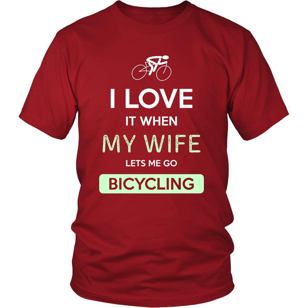 Bicycling Shirt - I love it when my wife lets me go Bicycling - Hobby Gift-T-shirt-Teelime | shirts-hoodies-mugs