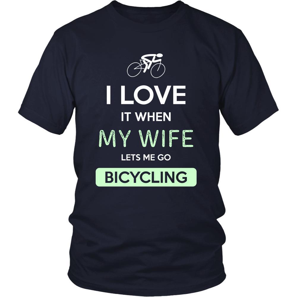 Bicycling Shirt - I love it when my wife lets me go Bicycling - Hobby Gift-T-shirt-Teelime | shirts-hoodies-mugs