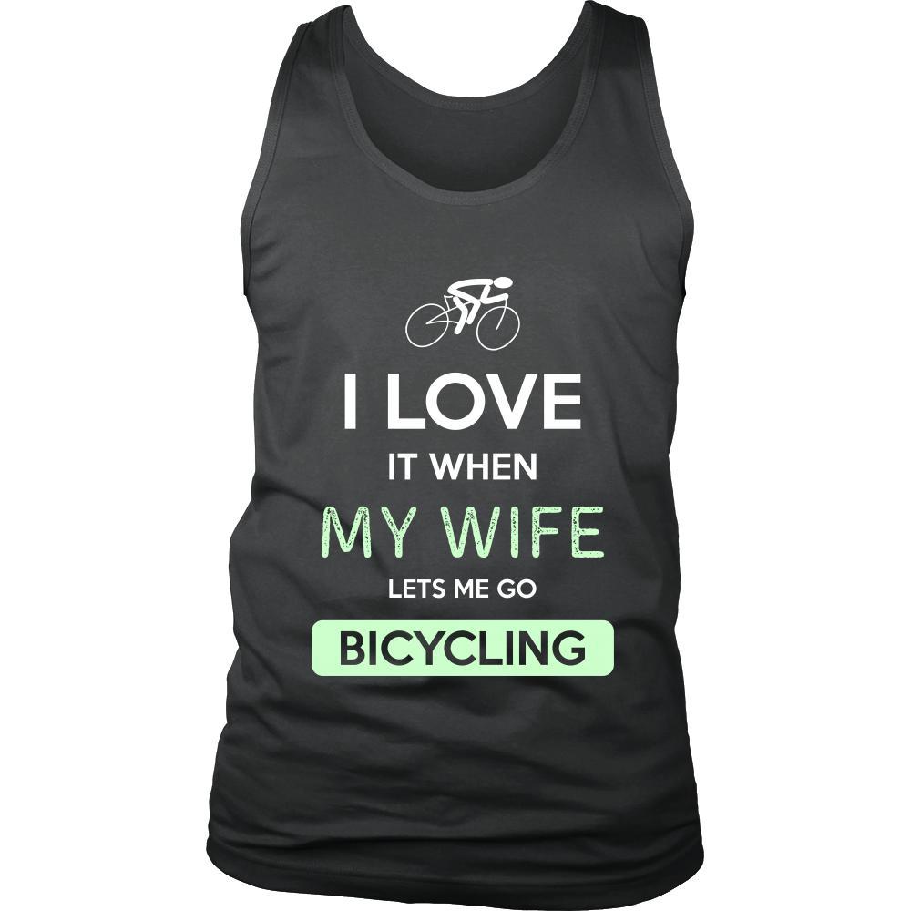 Bicycling Shirt - I love it when my wife lets me go Bicycling - Hobby Gift-T-shirt-Teelime | shirts-hoodies-mugs