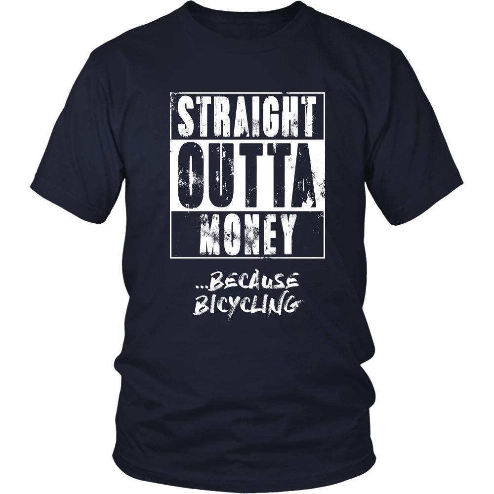 Bicycling Shirt - Straight outta money ...because Bicycling- Hobby Gift-T-shirt-Teelime | shirts-hoodies-mugs