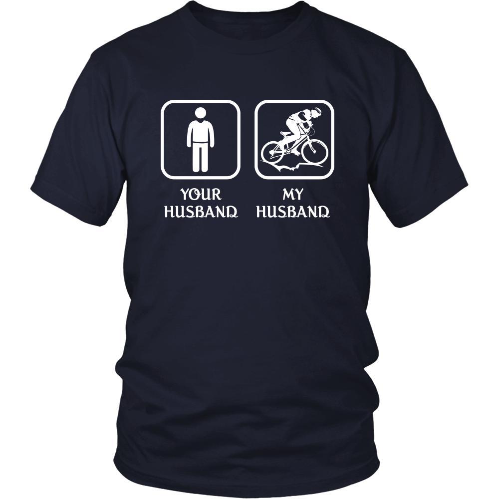 Bicycling - Your husband My husband - Mother's Day Hobby Shirt-T-shirt-Teelime | shirts-hoodies-mugs