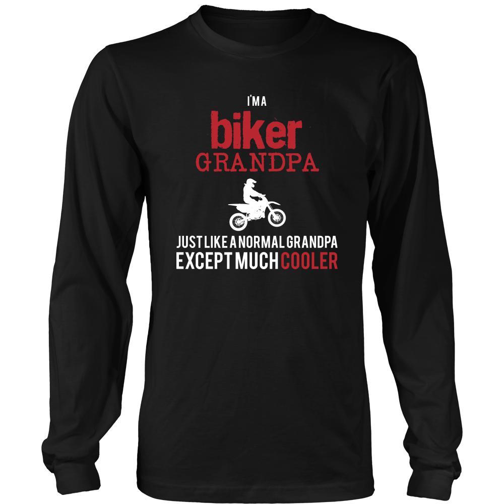 Bike Shirt - I'm a biker grandpa just like a normal grandpa except much cooler Grandfather Hobby Gift-T-shirt-Teelime | shirts-hoodies-mugs