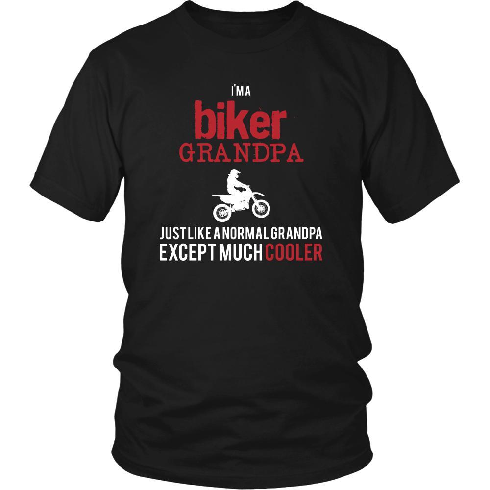 Bike Shirt - I'm a biker grandpa just like a normal grandpa except much cooler Grandfather Hobby Gift-T-shirt-Teelime | shirts-hoodies-mugs