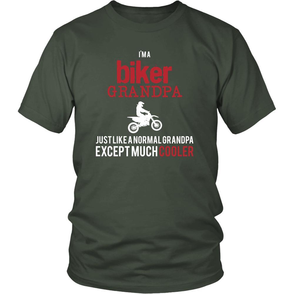 Bike Shirt - I'm a biker grandpa just like a normal grandpa except much cooler Grandfather Hobby Gift-T-shirt-Teelime | shirts-hoodies-mugs