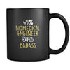 Biomedical Engineer 49% Biomedical Engineer 51% Badass 11oz Black Mug-Drinkware-Teelime | shirts-hoodies-mugs