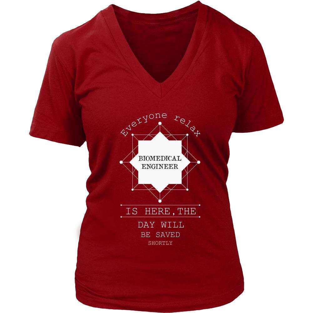 Biomedical Engineer Shirt - Everyone relax the Biomedical Engineer is here, the day will be save shortly - Profession Gift-T-shirt-Teelime | shirts-hoodies-mugs