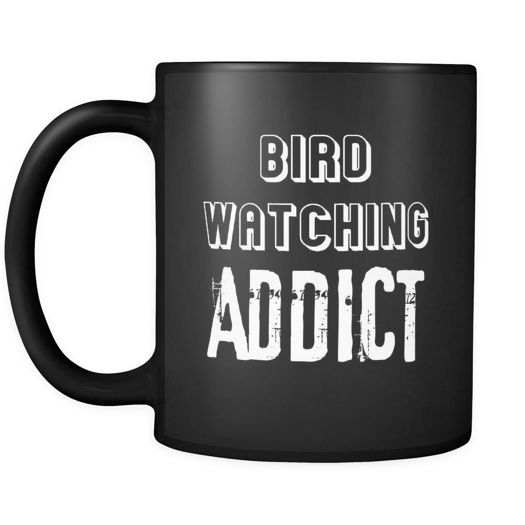 Bird watching Bird watching Addict 11oz Black Mug-Drinkware-Teelime | shirts-hoodies-mugs