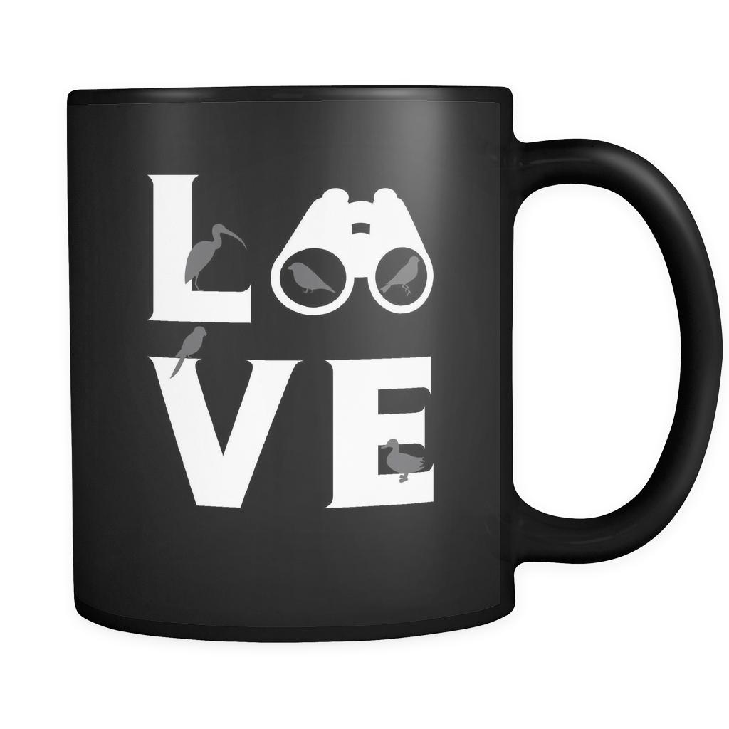 Bird watching - LOVE Bird watching - 11oz Black Mug-Drinkware-Teelime | shirts-hoodies-mugs