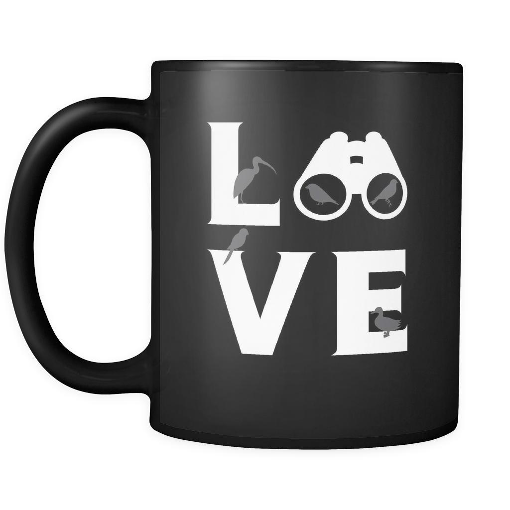 Bird watching - LOVE Bird watching - 11oz Black Mug-Drinkware-Teelime | shirts-hoodies-mugs