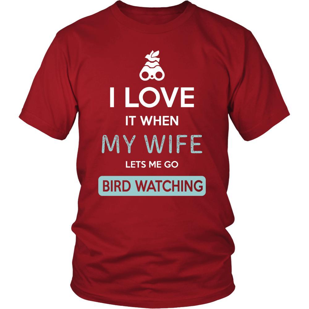 Bird watching Shirt - I love it when my wife lets me go Bird watching - Hobby Gift-T-shirt-Teelime | shirts-hoodies-mugs