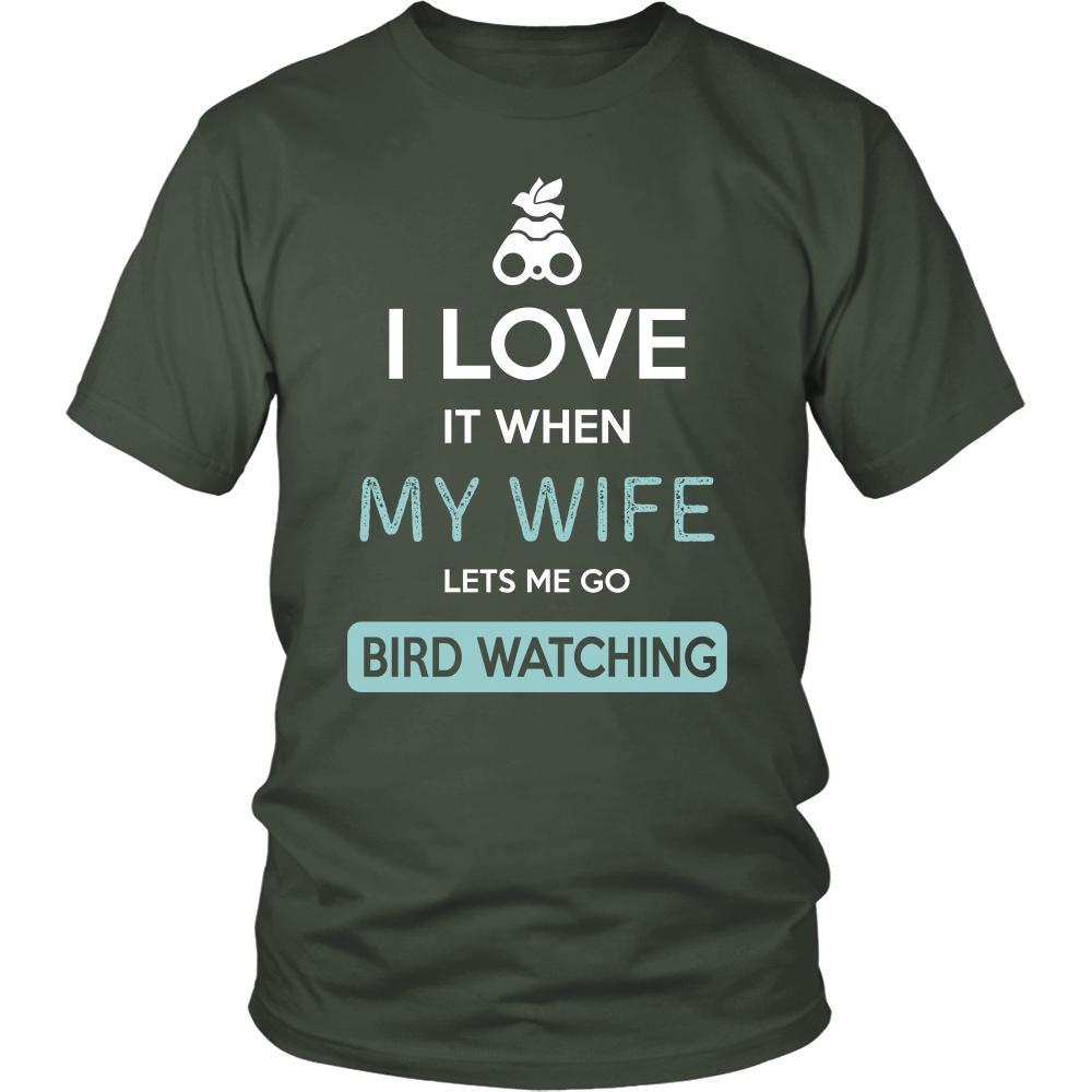 Bird watching Shirt - I love it when my wife lets me go Bird watching - Hobby Gift-T-shirt-Teelime | shirts-hoodies-mugs