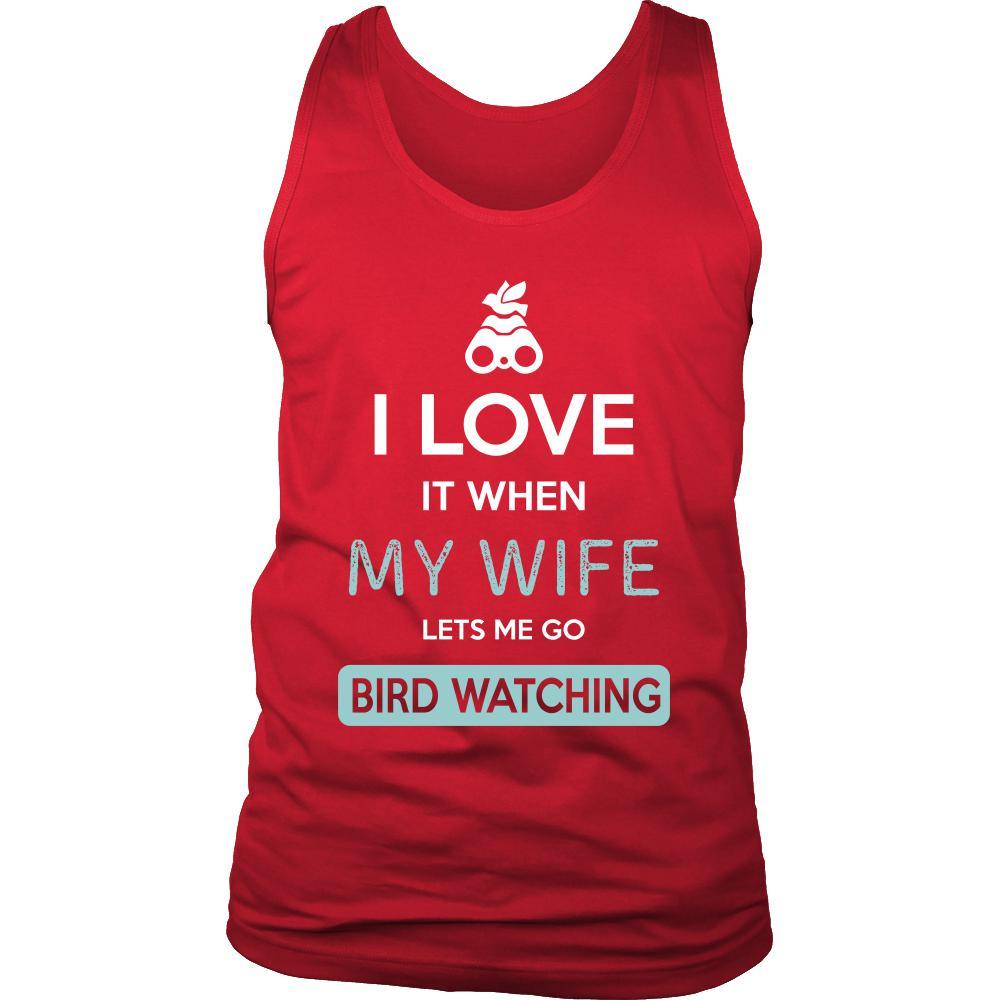 Bird watching Shirt - I love it when my wife lets me go Bird watching - Hobby Gift-T-shirt-Teelime | shirts-hoodies-mugs