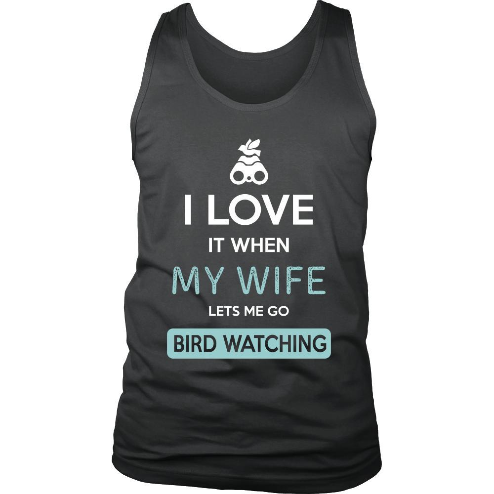 Bird watching Shirt - I love it when my wife lets me go Bird watching - Hobby Gift-T-shirt-Teelime | shirts-hoodies-mugs