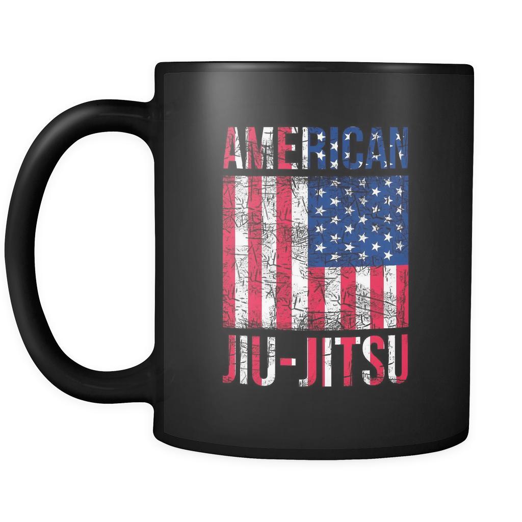 BJJ American Jiu-Jitsu mug - BJJ Coffee Cup BJJ Coffee Mug (11oz) Black-Drinkware-Teelime | shirts-hoodies-mugs