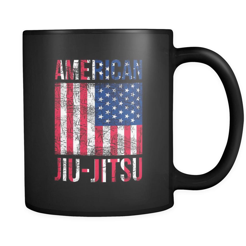 BJJ American Jiu-Jitsu mug - BJJ Coffee Cup BJJ Coffee Mug (11oz) Black-Drinkware-Teelime | shirts-hoodies-mugs