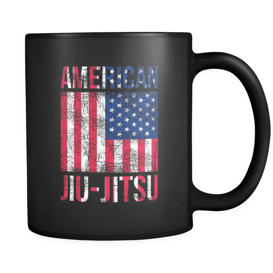 BJJ American Jiu-Jitsu mug - BJJ Coffee Cup BJJ Coffee Mug (11oz) Black-Drinkware-Teelime | shirts-hoodies-mugs