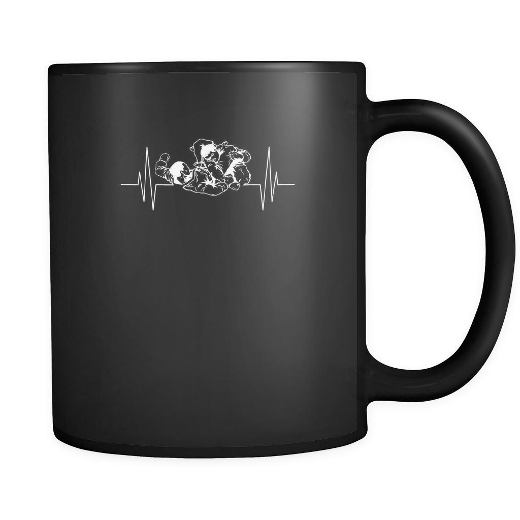 BJJ BJJ pulse 11oz Black Mug-Drinkware-Teelime | shirts-hoodies-mugs