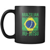 BJJ Cup - Brazilian Jiu Jitsu Flag , 11oz Black Mug-Drinkware-Teelime | shirts-hoodies-mugs