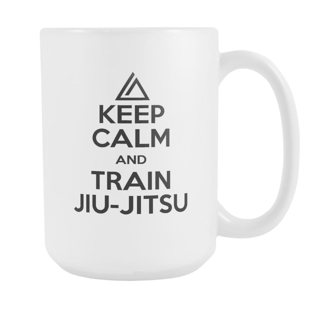 BJJ mug - Keep Calm and Train Jiu-Jitsu-Drinkware-Teelime | shirts-hoodies-mugs