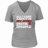BJJ T Shirt - All I care about is Jiu Jitsu and maybe 3 people-T-shirt-Teelime | shirts-hoodies-mugs