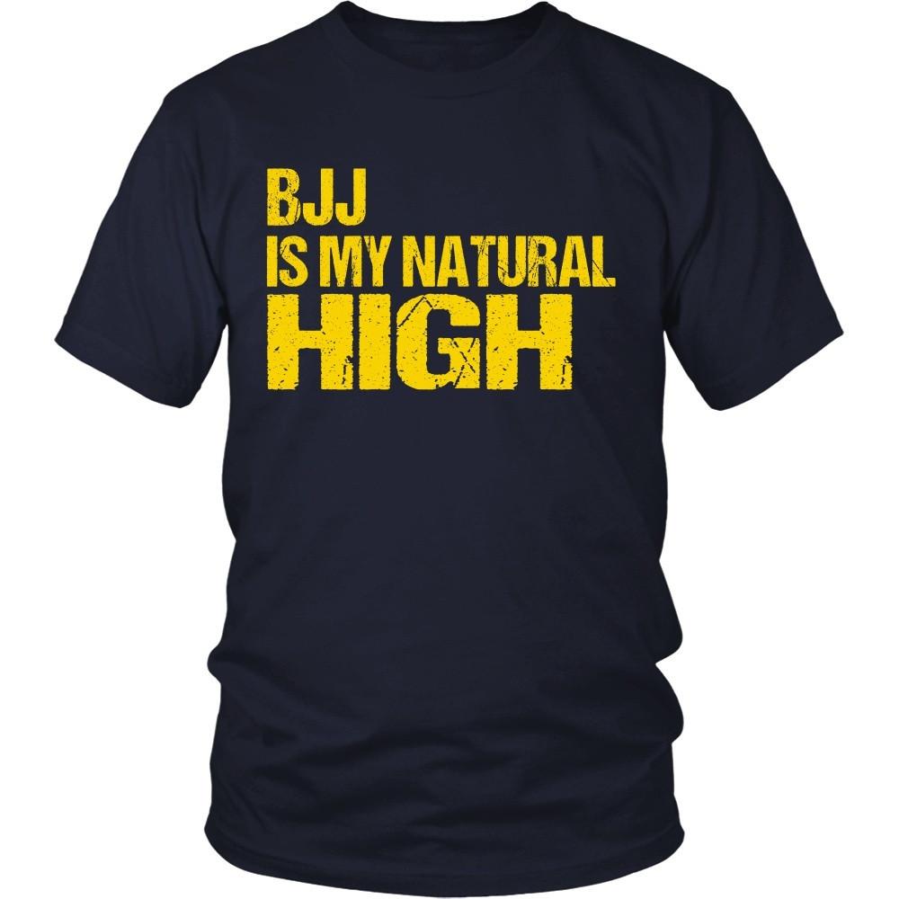 BJJ T Shirt - BJJ is my natural High-T-shirt-Teelime | shirts-hoodies-mugs