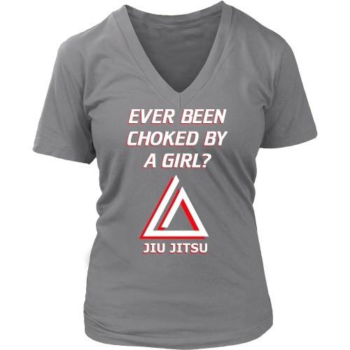 BJJ T Shirt - Ever been choked by a girl?-T-shirt-Teelime | shirts-hoodies-mugs