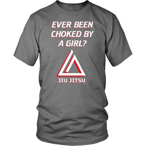 BJJ T Shirt - Ever been choked by a girl?-T-shirt-Teelime | shirts-hoodies-mugs
