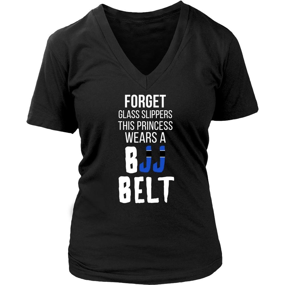 BJJ T Shirt - Forget glass slippers, this princess wears a BJJ Belt-T-shirt-Teelime | shirts-hoodies-mugs