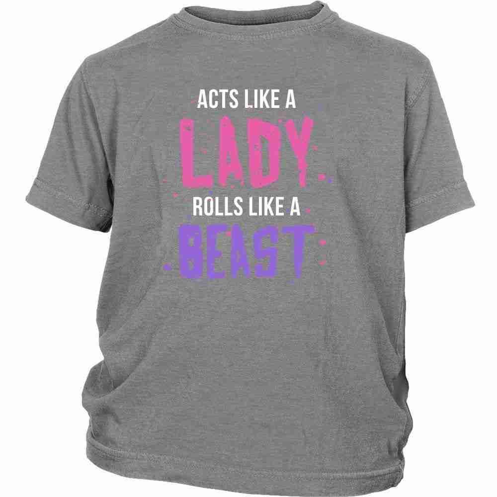 BJJ T Shirt - Jiu Jitsu Acts like a lady Rolls like a beast-T-shirt-Teelime | shirts-hoodies-mugs