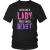 BJJ T Shirt - Jiu Jitsu Acts like a lady Rolls like a beast-T-shirt-Teelime | shirts-hoodies-mugs